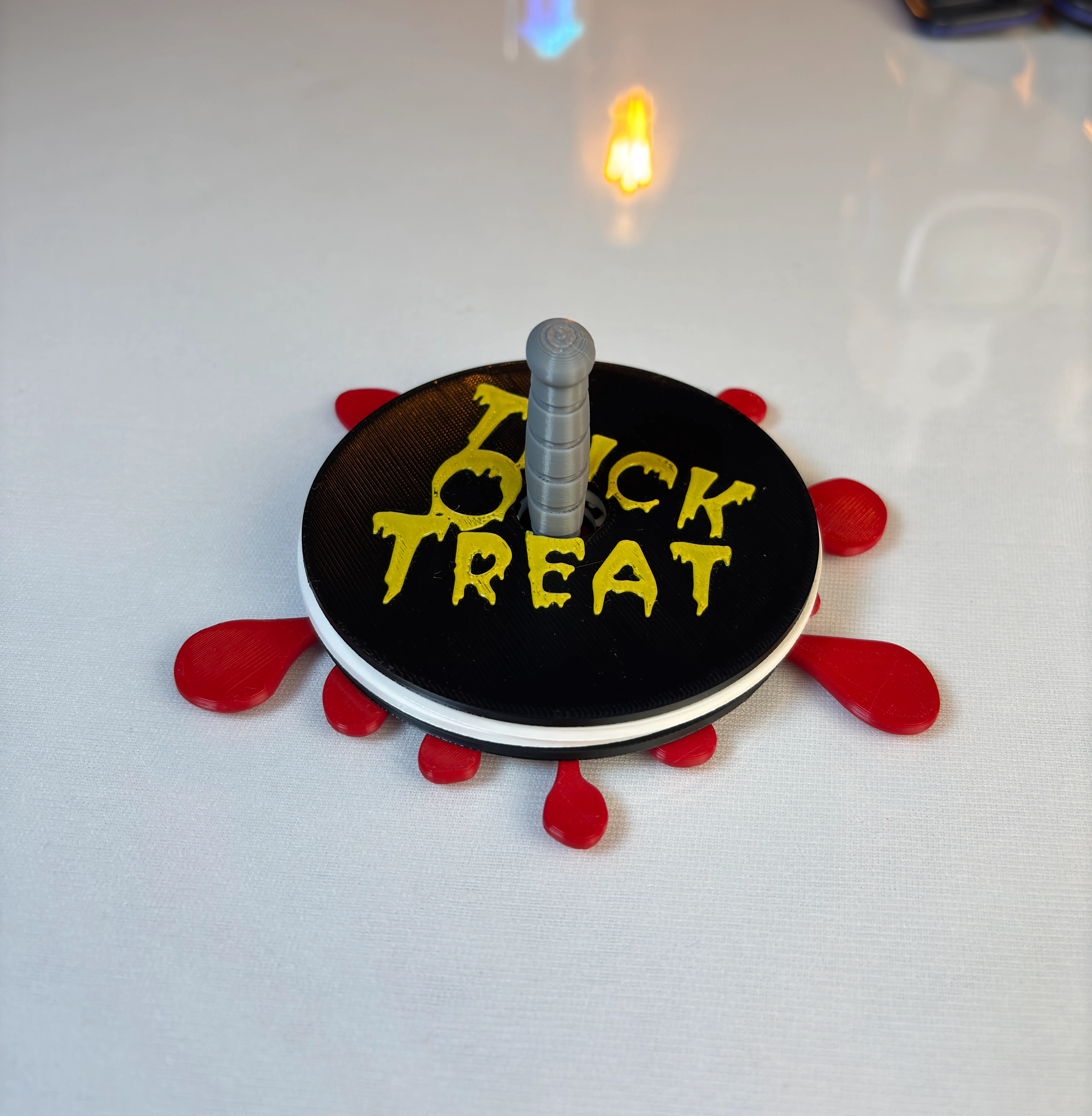 Halloween Coaster Set with Blood-Splatter Knife Stand🎃🕷️