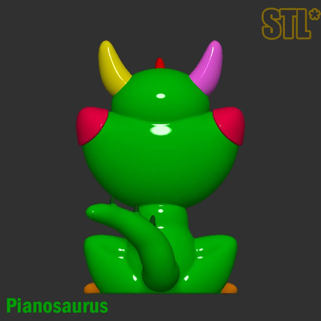 Pianosaurus Playtime STL 3D Character Fanart