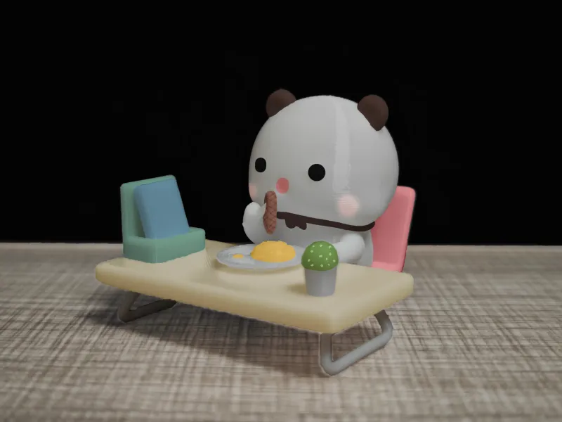 Couple Bear-office_have lunch_Yier