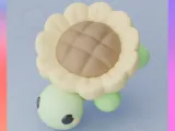 Flexi Turtle Sunflower Keychain-0