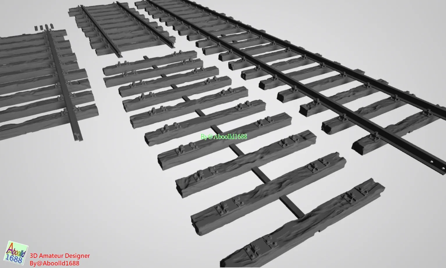Sw9 Rear Rails Stl Props & Terrain STL Download - World War2 Straight rail. (STL-35-16)by ...