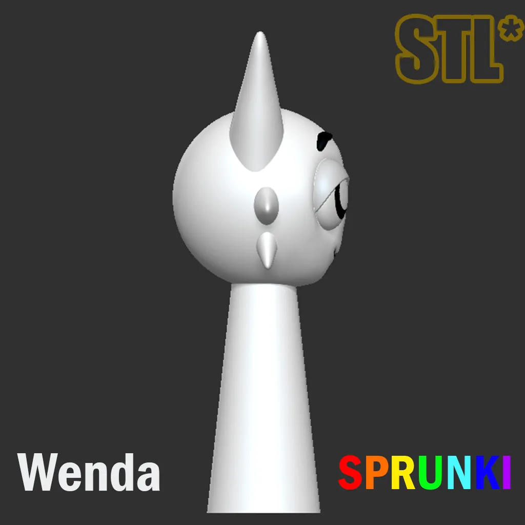 Wenda Sprunki 3D Incredibox Wenda STL 3D Character Fanart