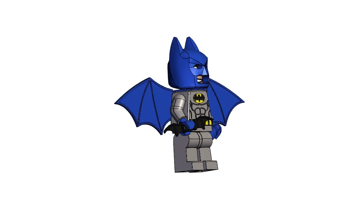 Batman with Wings LEGO Minifigure 3D Model STL File