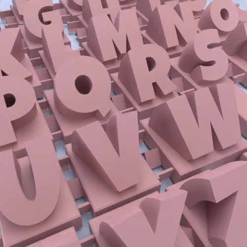 3D name from letters - Playful Font