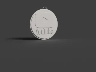 YouTube Logo Keychain