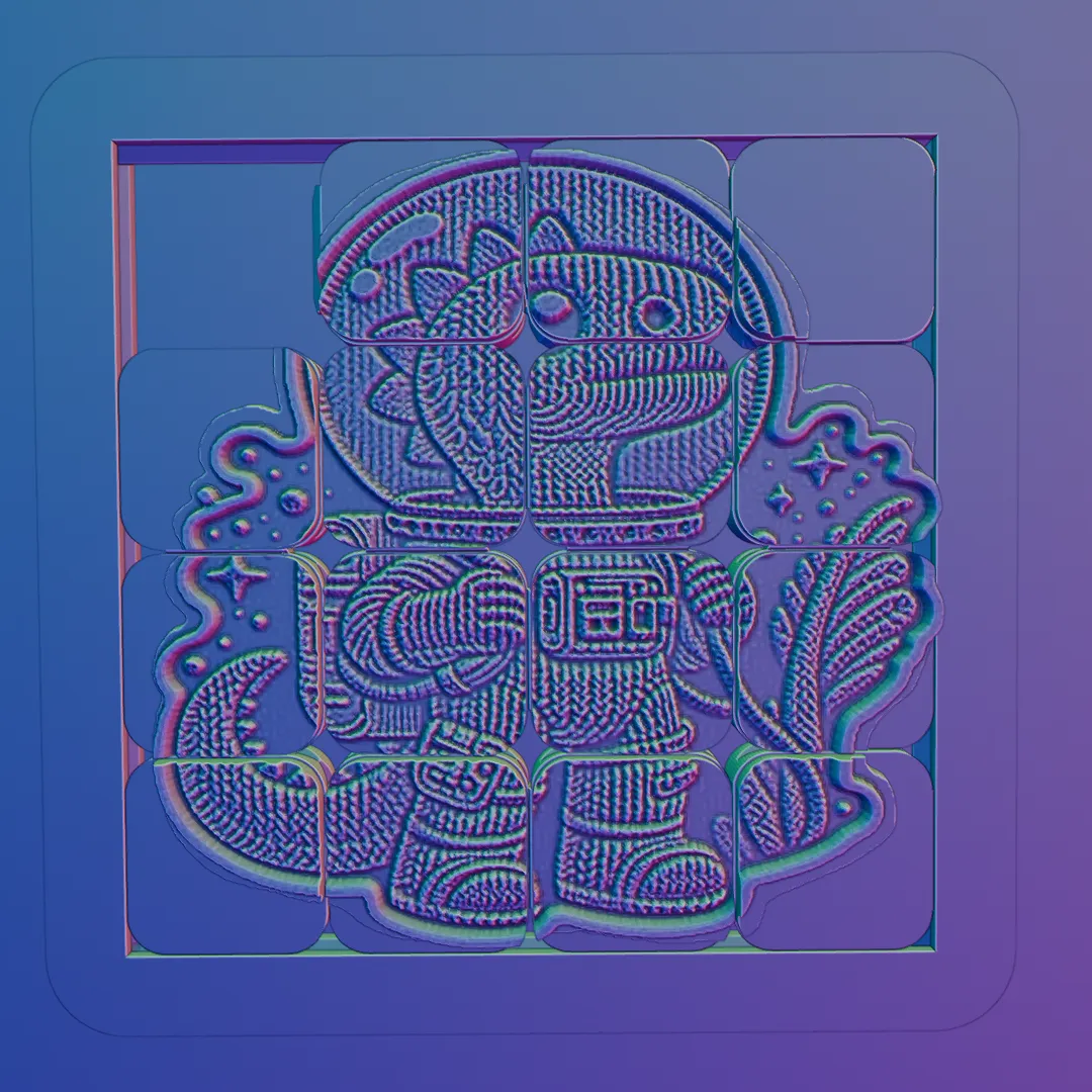 Astrodino the Tactile sliding puzzle in your poket