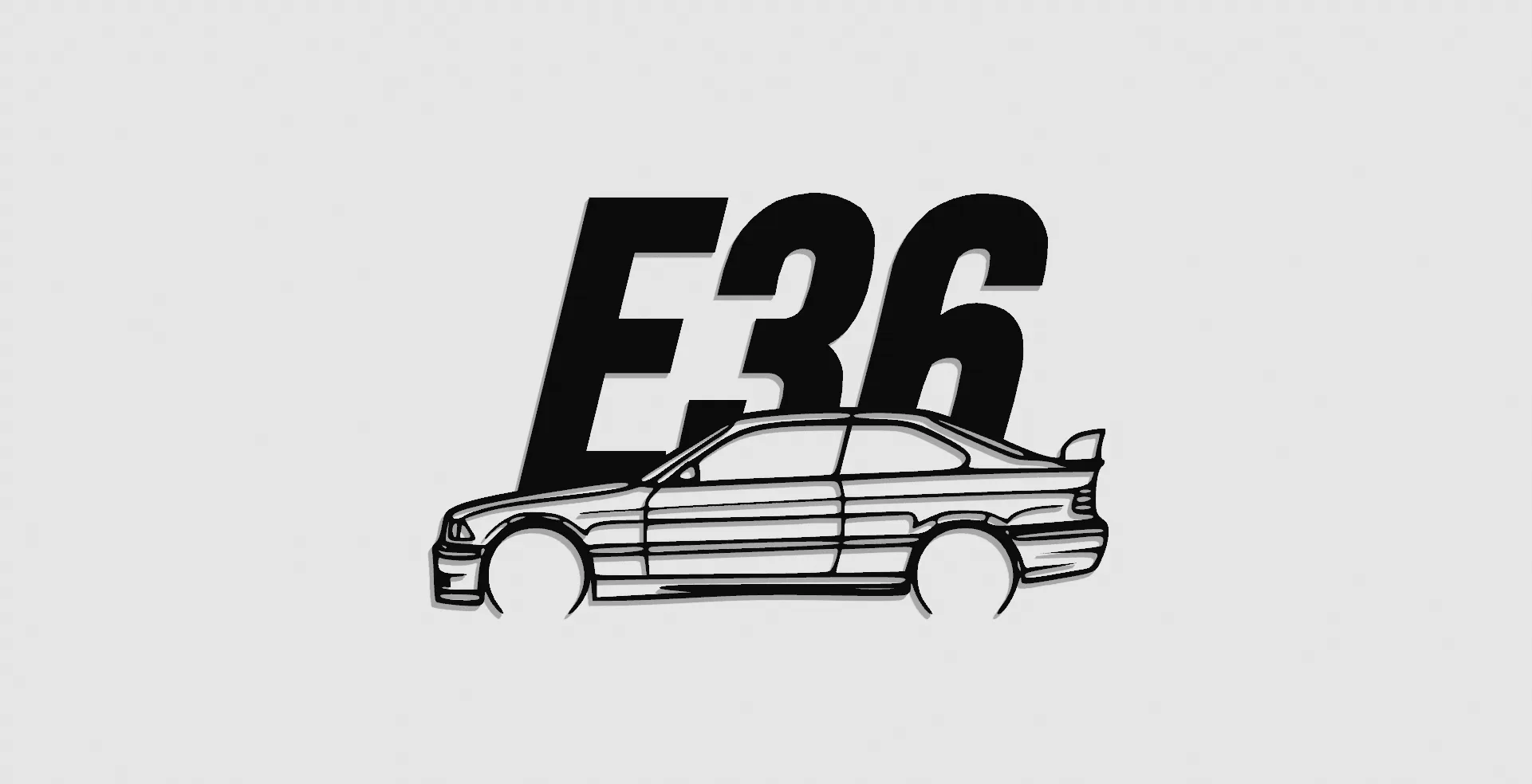 BMW E36 with text