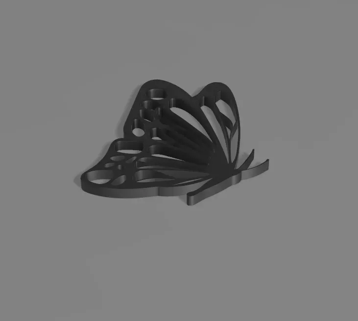 Kelebek anahtarlık - 3D model (65mm x 55mm x 3mm)