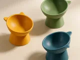 Cat Shape Pet Bowl,Elevated Tilted,Pet Decor Functional Bowl-3