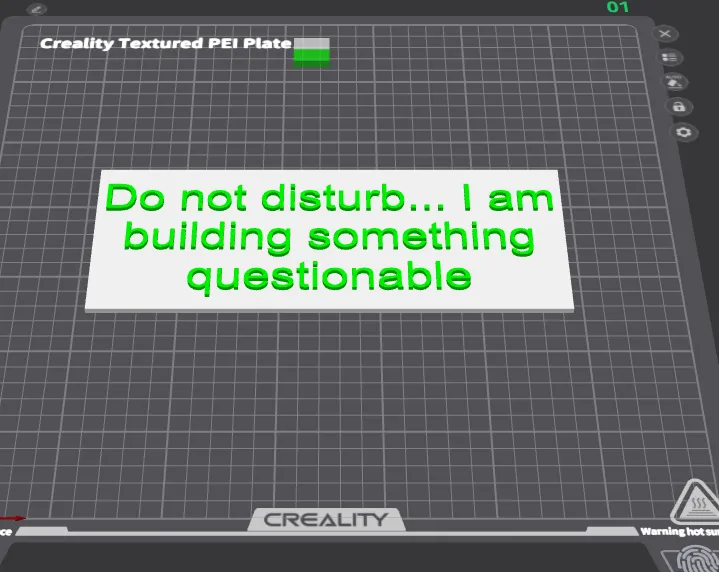 Do not disturb I am building something questionable-0