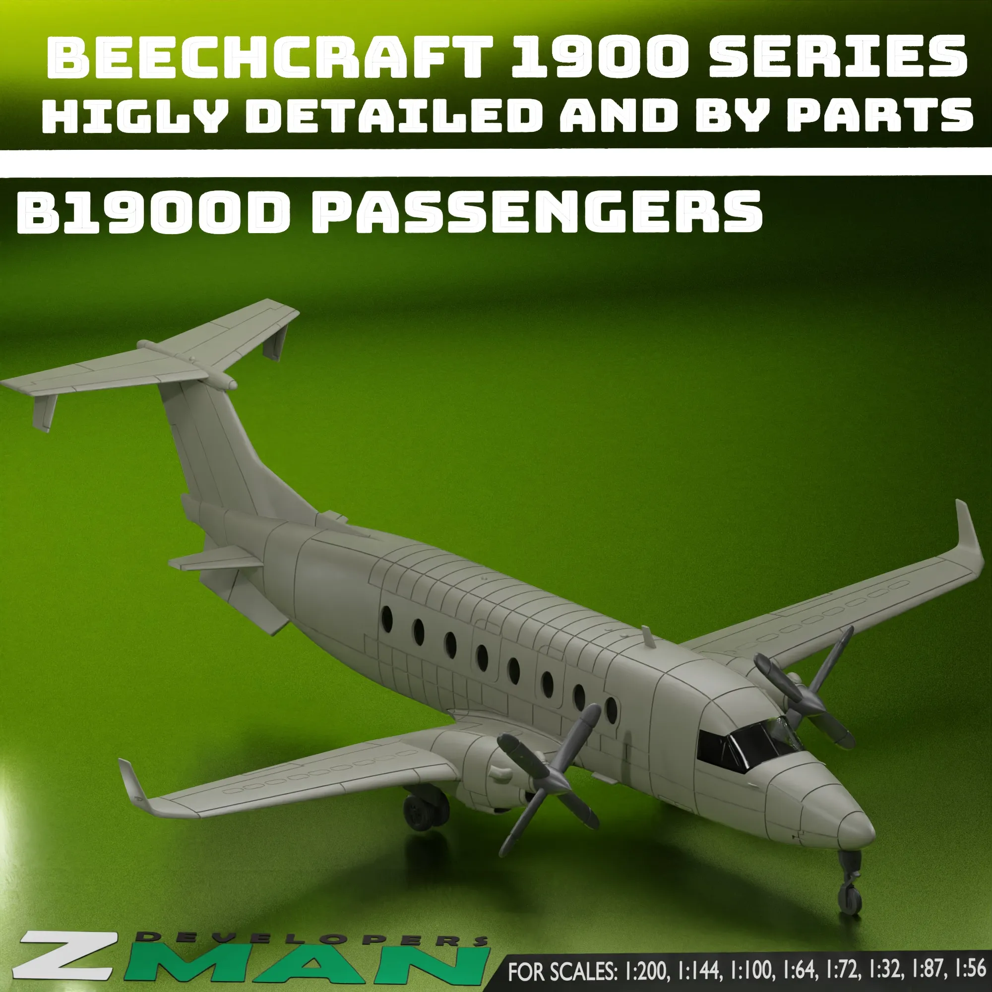 Beechcraft 1900D (Assembled + Unassembled) V1