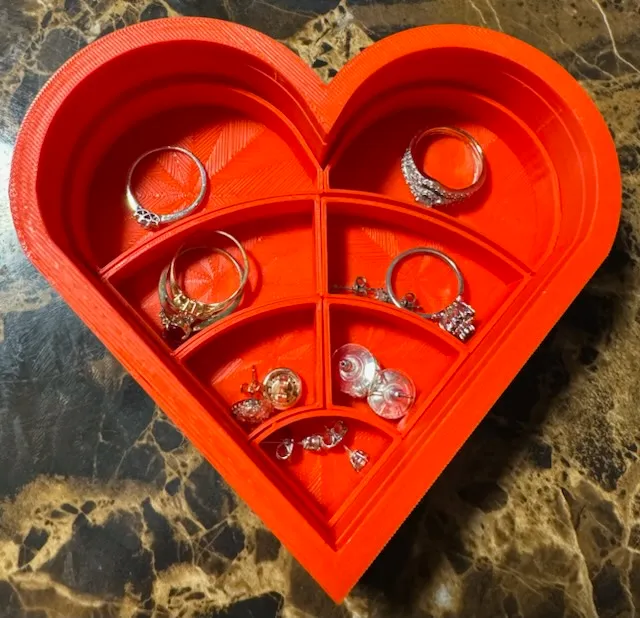 3D Printer Files | 3MF File | Elegant Heart-Shaped Jewelry Box with ...