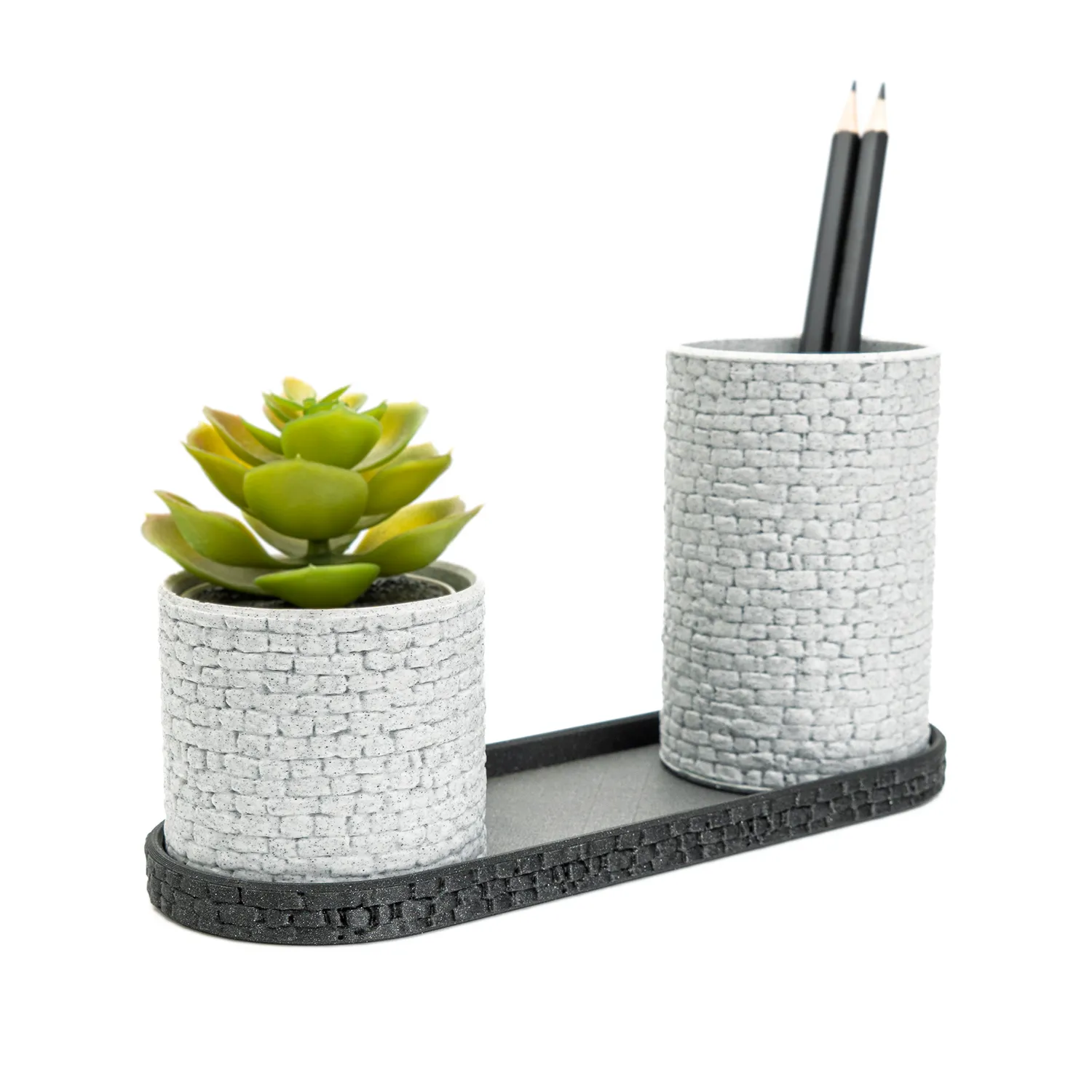 Stone Wall Desk Organizer Set