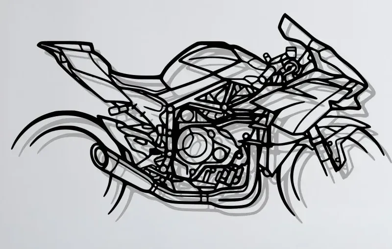Kawasaki H2R Wandbild 2D