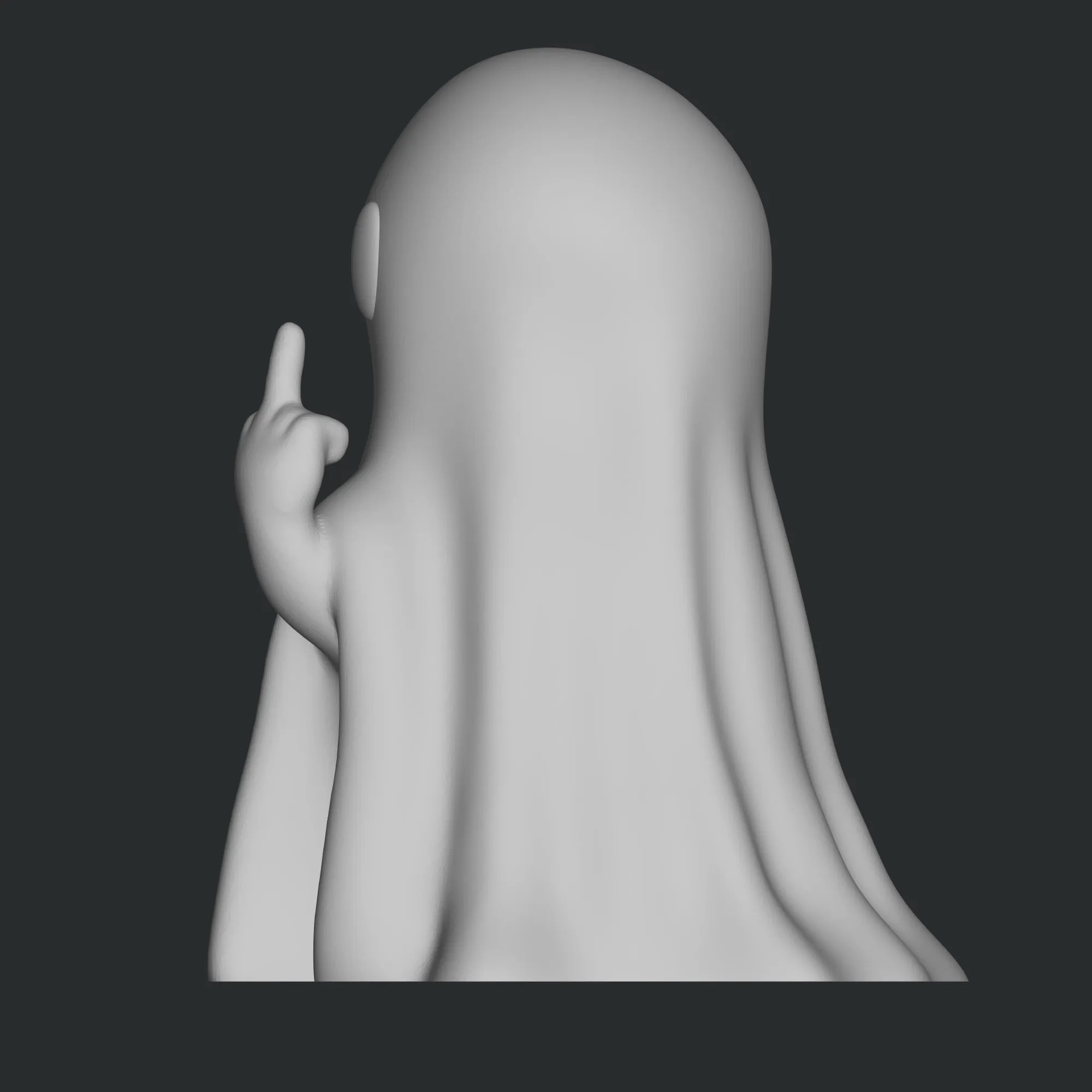 Dito medio Fantasma file stl stampa 3d, file stampa 3d