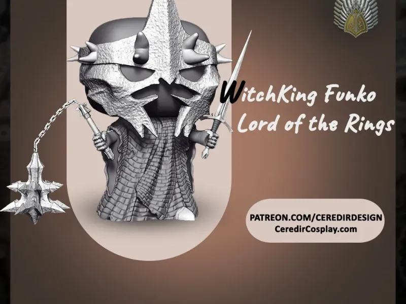 Witch King Funko inspired lord of the rings 3D DIGital dl