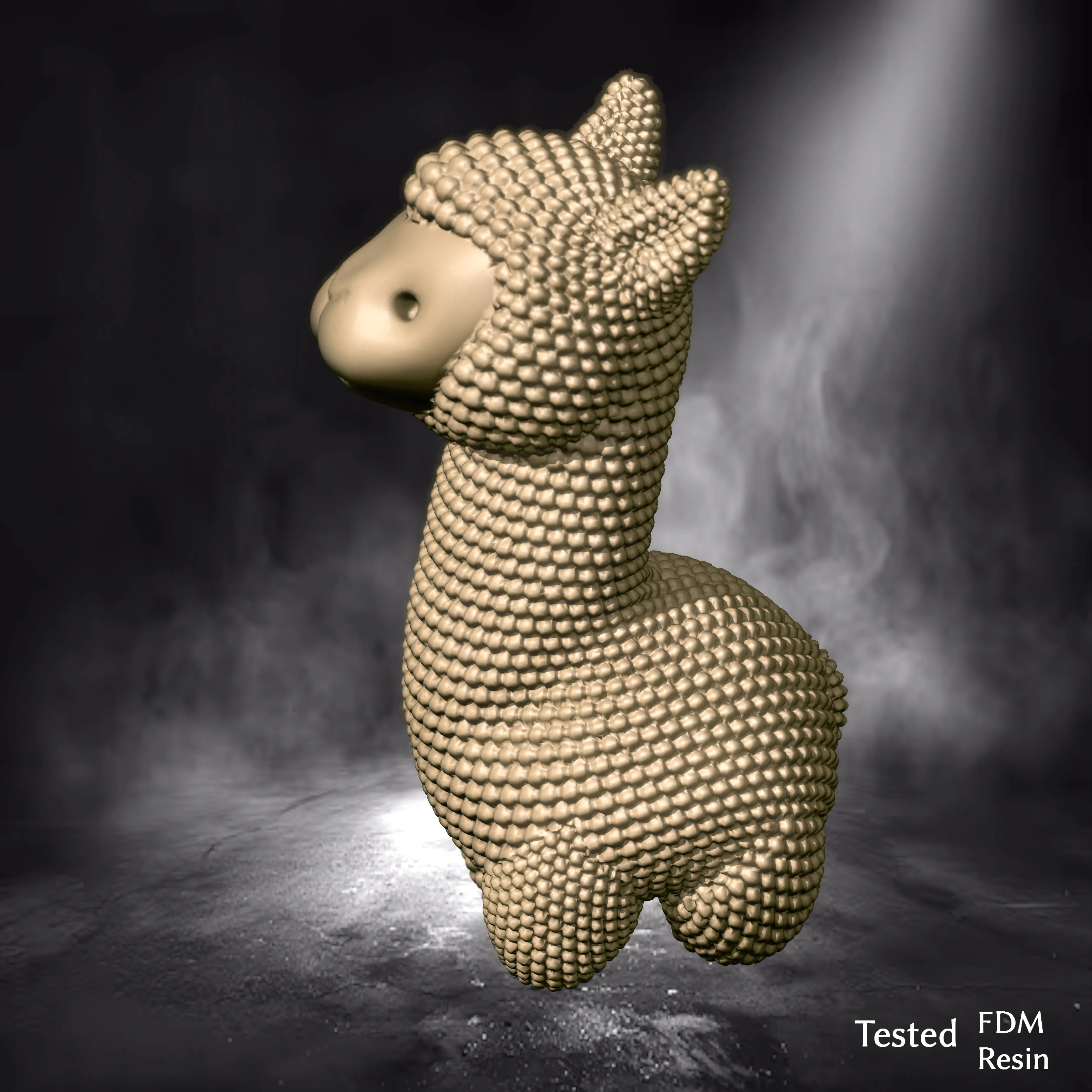 Knitted Cute Alpaca – Adorable Flexi Print 🦙💖