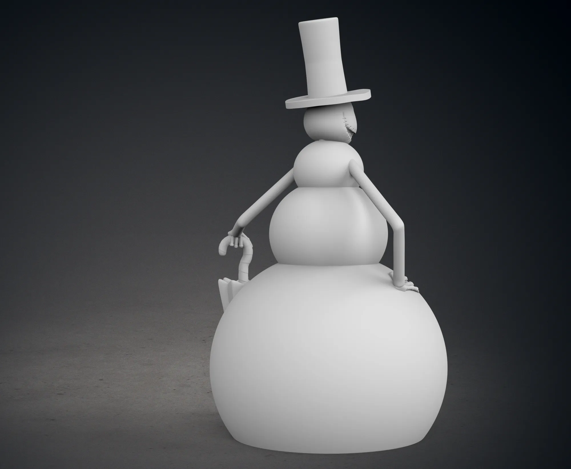 Nightmare Before Christmas Jack Skellington as a Snowman