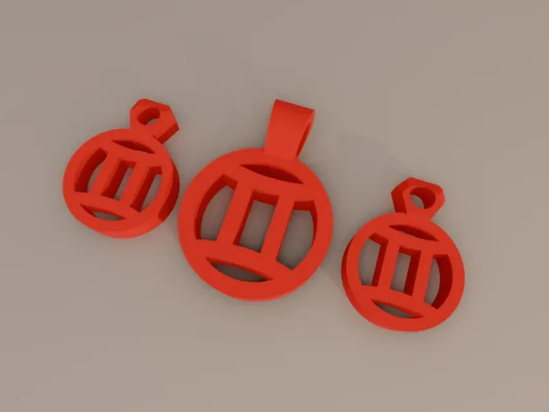 Gemini Earrings and Necklace Pendants