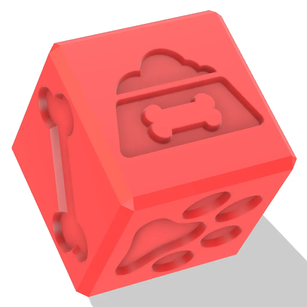 Educational Dog Stamp Cube for playdough and sensory play