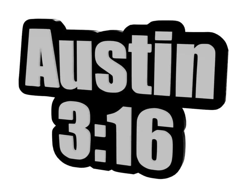 Austin 3:16 - 3D Multicolor Sign/Logo