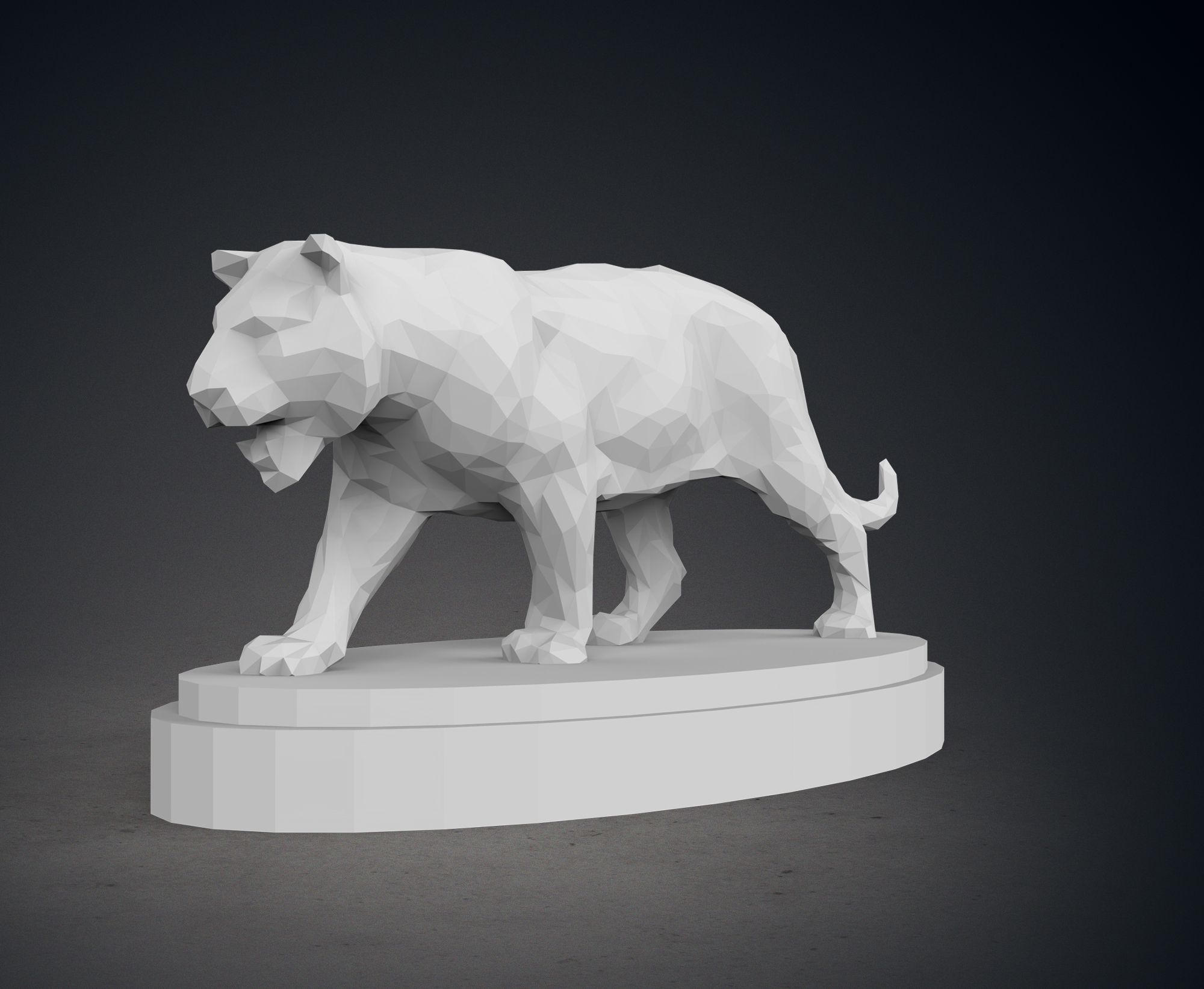 Tiger in Low Poly | 3D models download | Creality Cloud