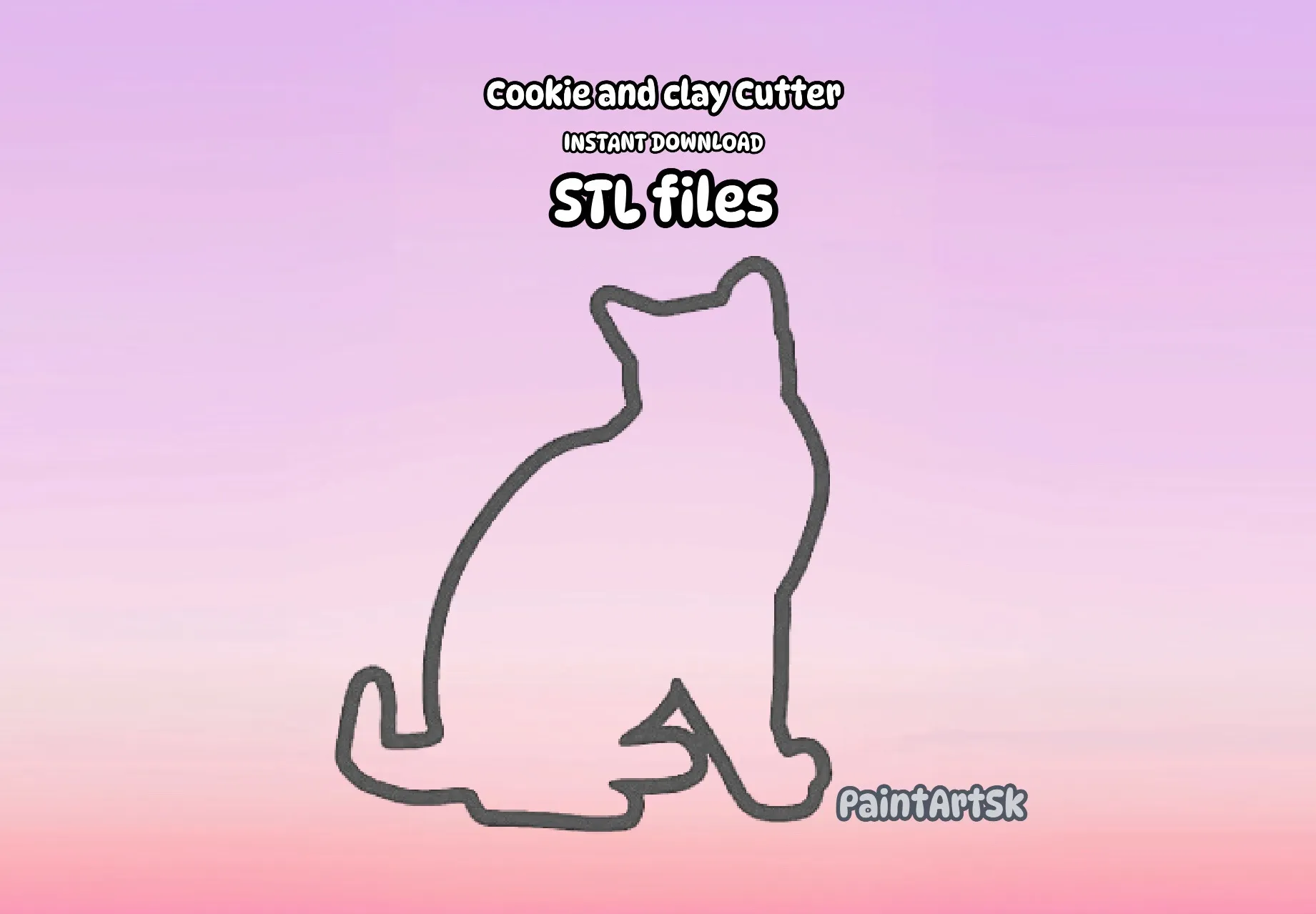 Sitting Cat Cookie Cutters, more sizes, Big Cutter, Cat