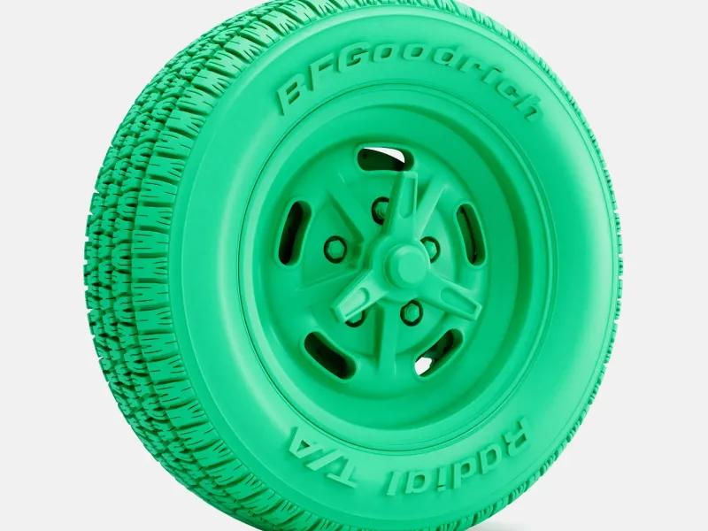 1/24 Scale, 15x7 Kidney Bean Wheel, BFGoodrich Radial Tire