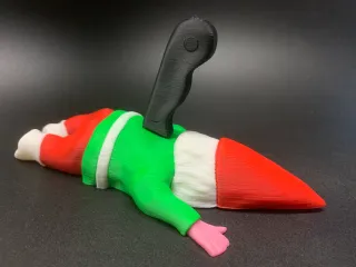 MURDERED GNOME WITH KNIFE FIGURINE - EASY PRINT