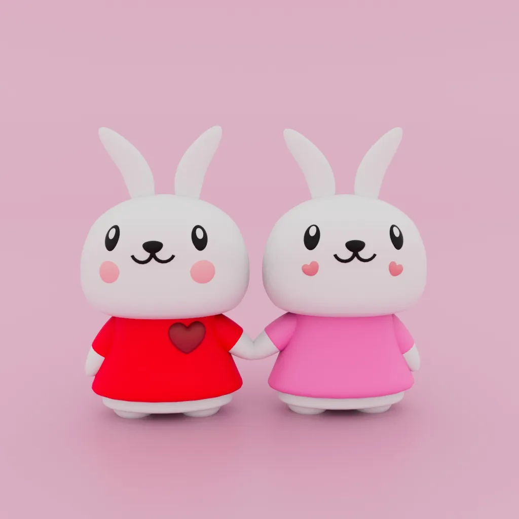 valentine bunny couple