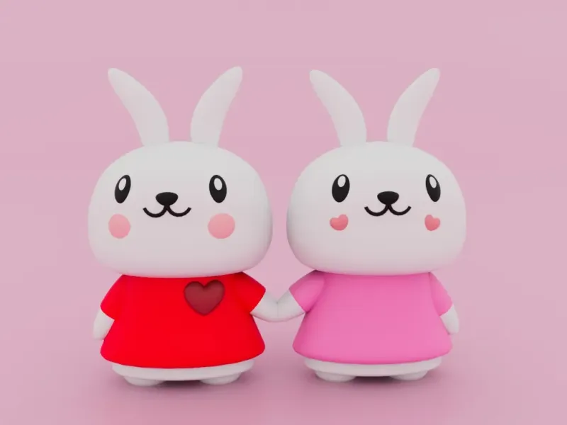valentine bunny couple