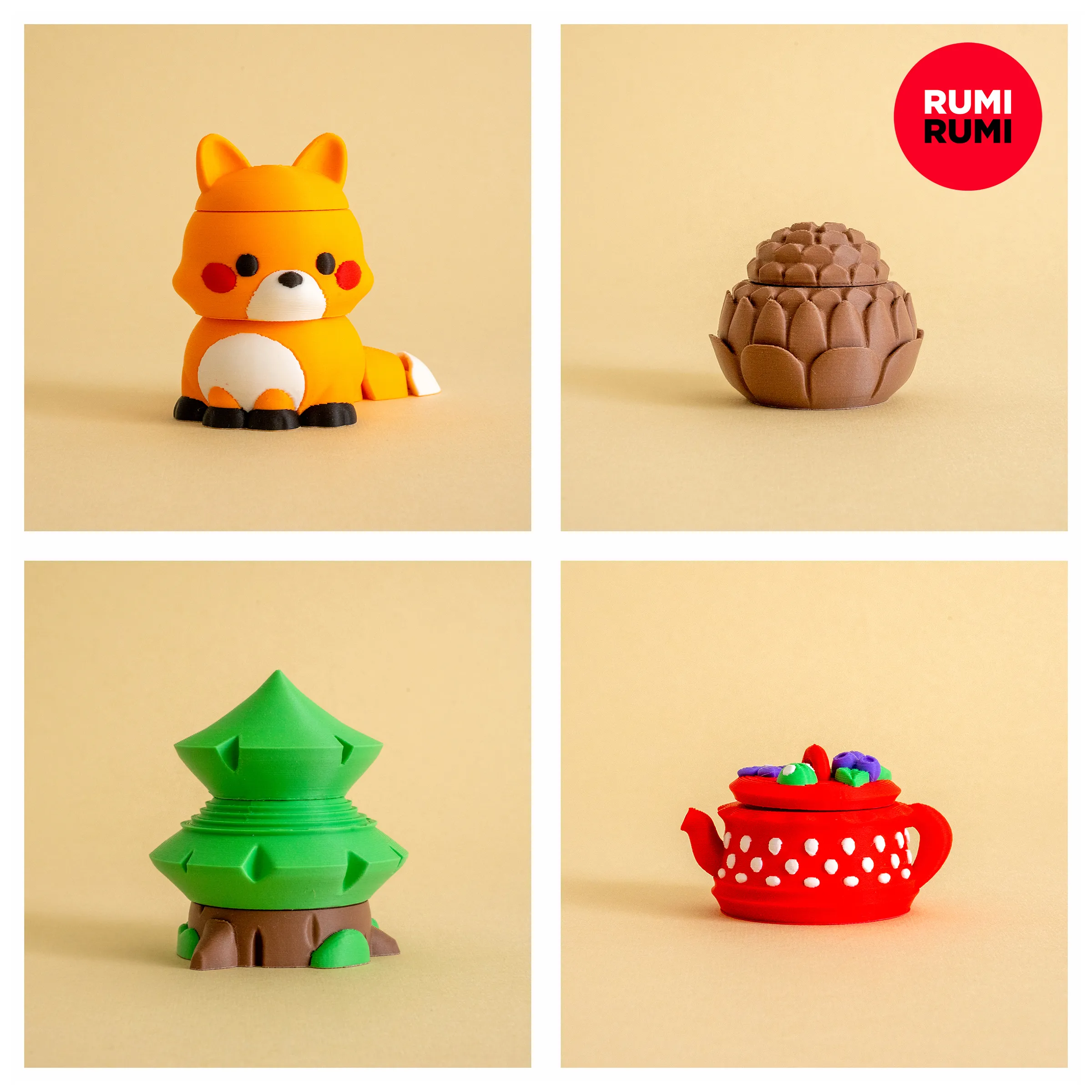 Forest Stackable Rumi Blocks Set with Fox