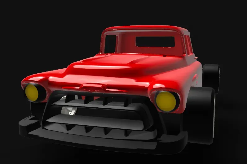 RC BODY DRIFT CAR 1:10 CUSTOM 1958 CHEVROLET TRUCK