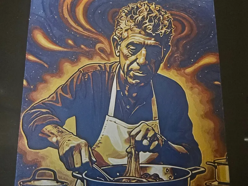 Anthony Bourdain - HueForge 3dPrinted Painting