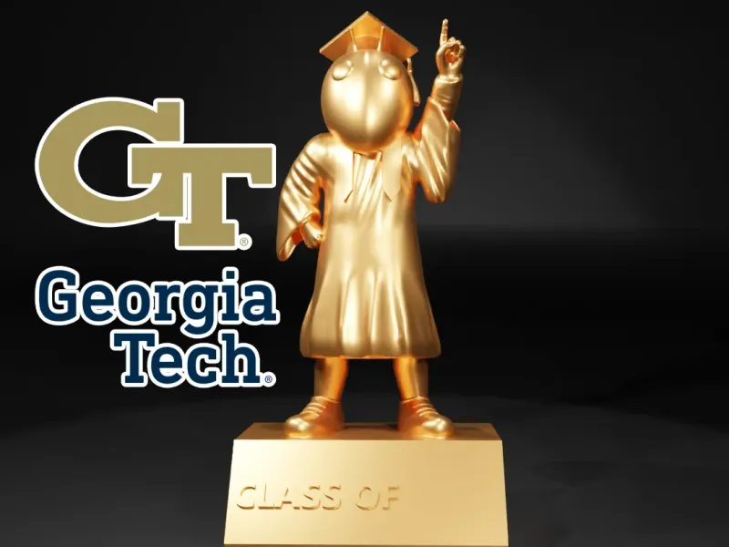 MASCOTE DE FORMATURA GEORGIA TECH UNIVERSITY - IMPRESSÃO 3D
