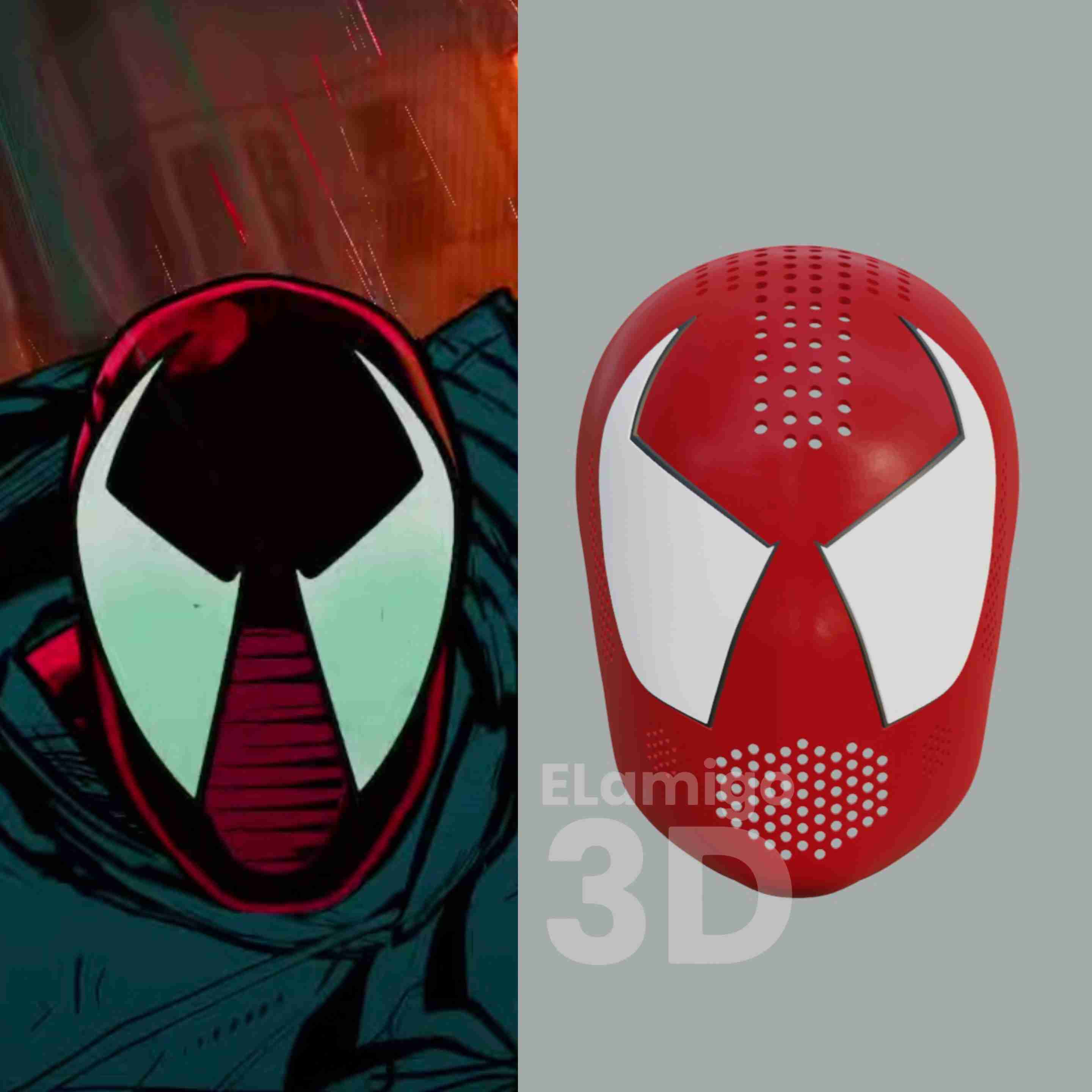 Scarlet Spider Faceshell (stl files) | 3D models download | Creality Cloud