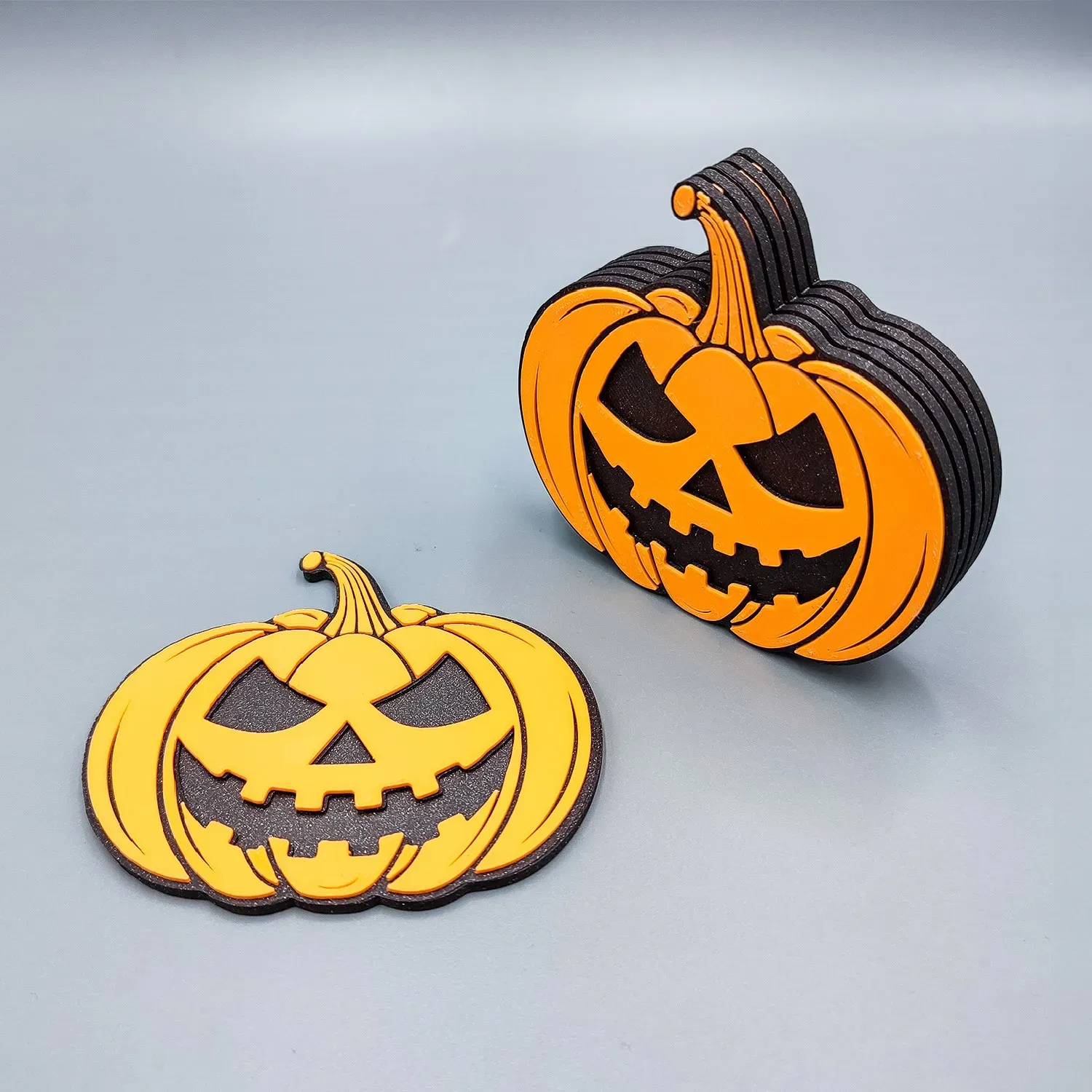 Magnetic Halloween Jack-o'-lantern Coaster Set
