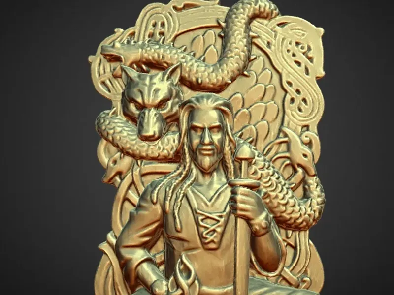 gods of asgard statue LOKI
