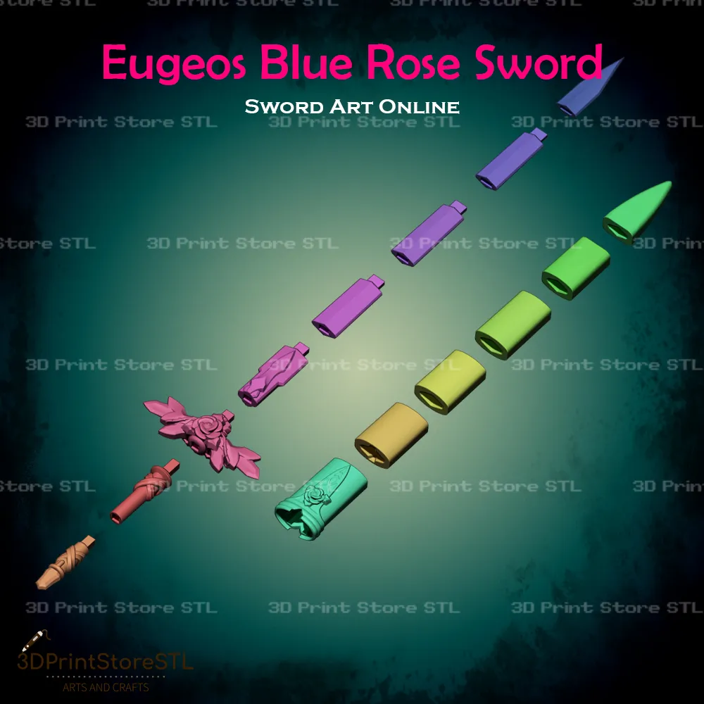 Eugeos Blue Rose Sword Cosplay Sword Art Online - STL File