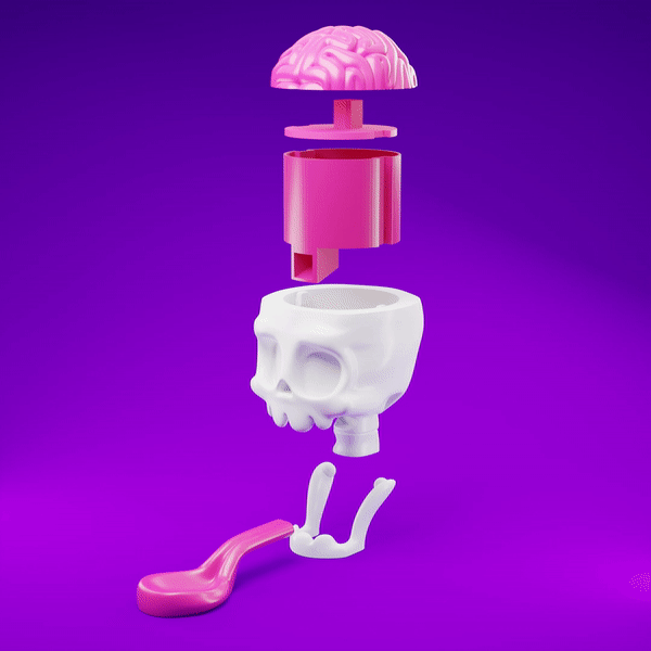 DISPENSADOR DE DULCES CALAVERA 3D models download Creality Cloud