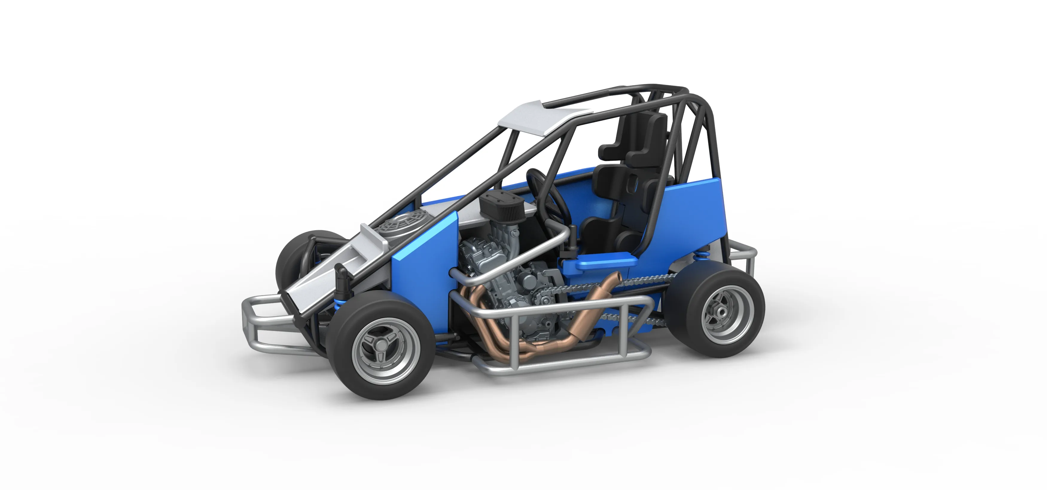 Vehicles & Machinery STL Descarga - Pavement 600 Micro sprint car Scale ...
