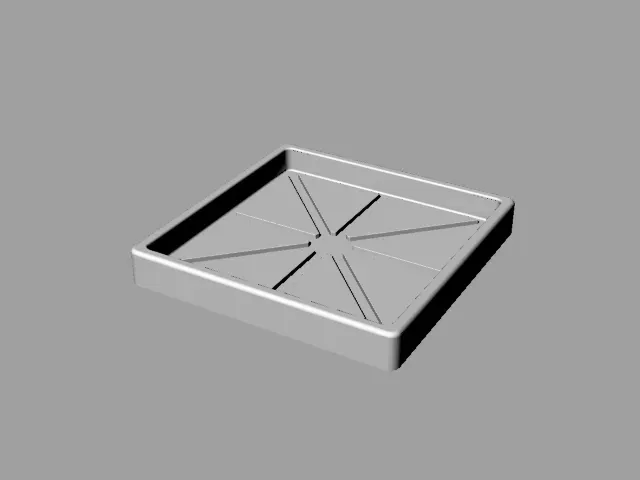 Quadratischer Untersetzer für Töpfe, Untersetzer für Pflanzgefäße, Pflanzgefäß für Drainage