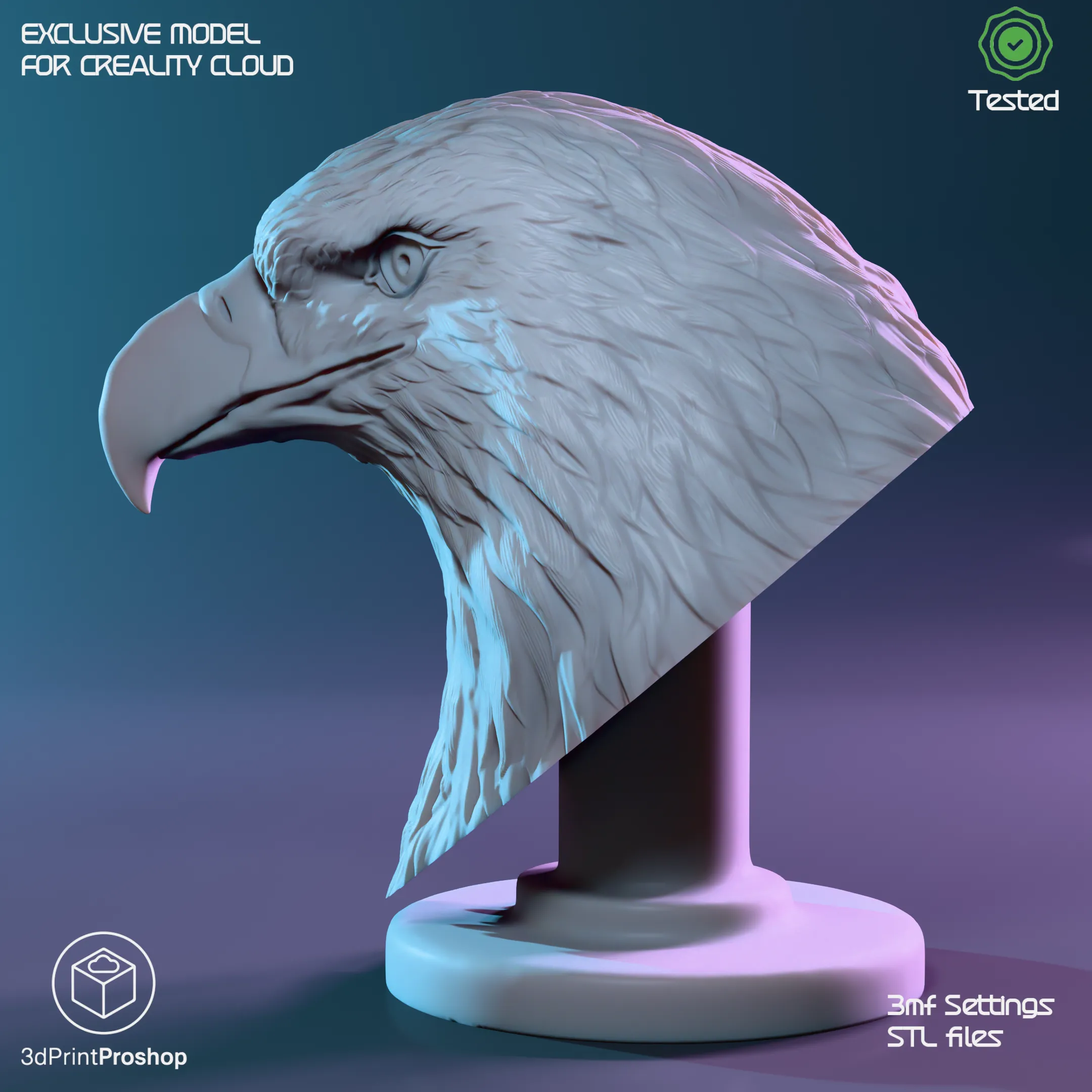 🦅 Bald Eagle Bust – Majestic Symbol of Freedom & Strength