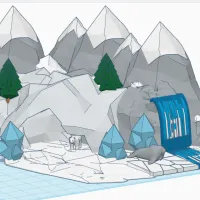 Ice mountain scene-2