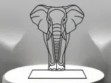 Elephant Line Art - Desktop Line Art-4
