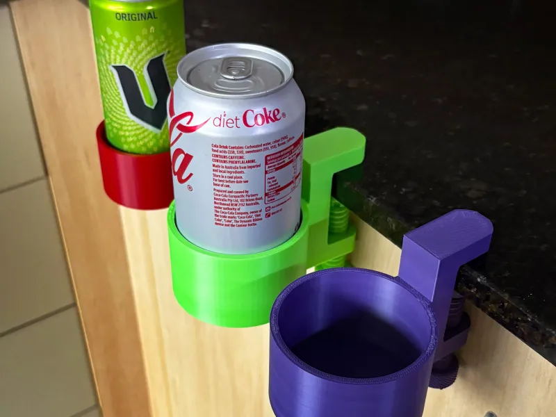 Support de canette avec pince de bureau