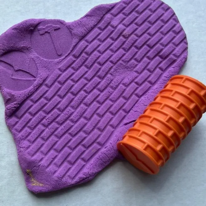 RULLI DI TEXTURE PER MURI DI MATTONI X 4 VERSIONI - PER IL GIOCO SENSORIALE