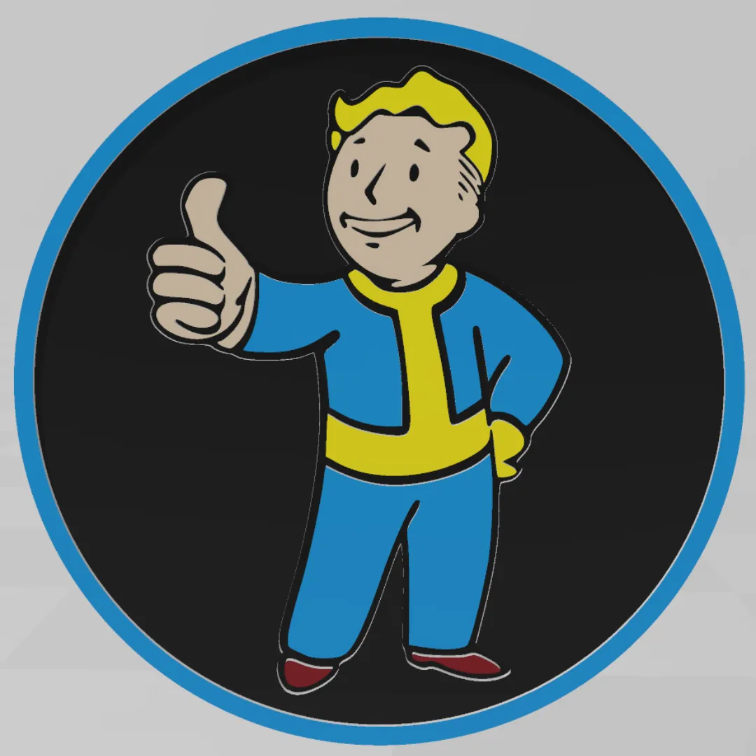 Fallout Vault Boy Getränkeuntersetzer STL-Datei | Easy 3D Print