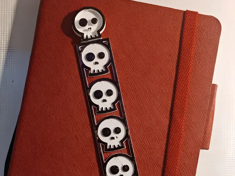 Halloween Skull BookMark, Scare BookMark 3D STL File