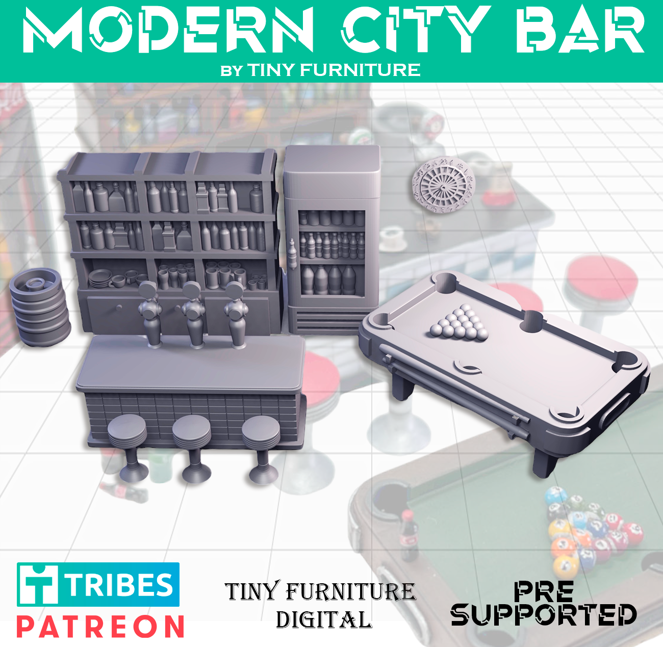 Modern city bar